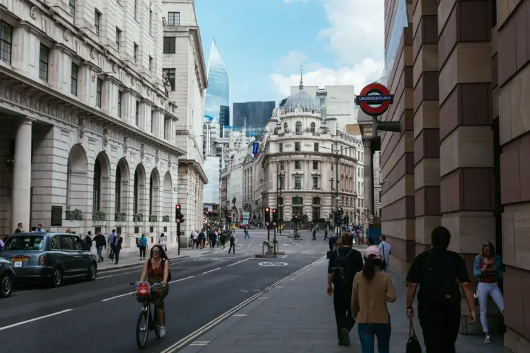 Blick in die Straßen von London