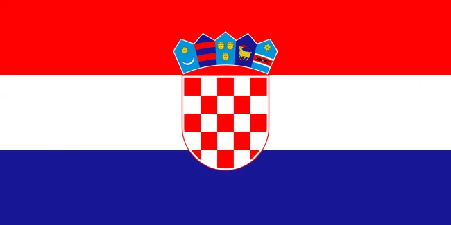 Flagge von Kroatien zum Thema Urlaub mit Kleinkind.